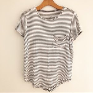 American Eagle Soft & Sexy Striped White Tee- S
